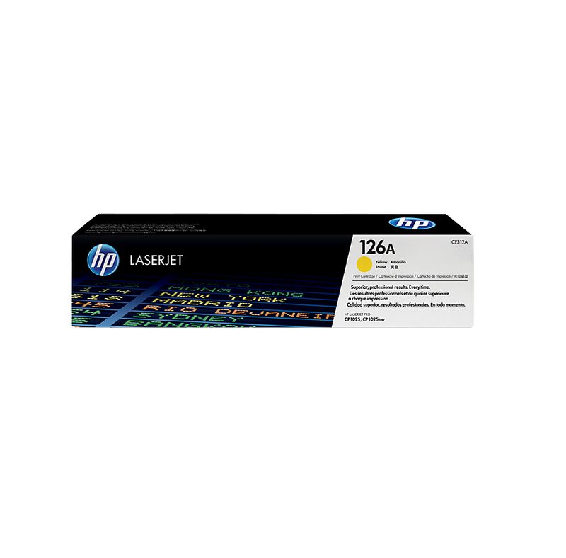 HP 126A Yellow Original LaserJet Toner Cartridge (CE312A)
