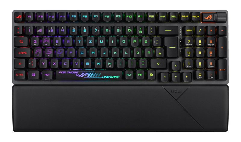 ASUS ROG Strix Scope II 96 RX Wireless keyboard Gaming USB + RF Wireless + Bluetooth Black