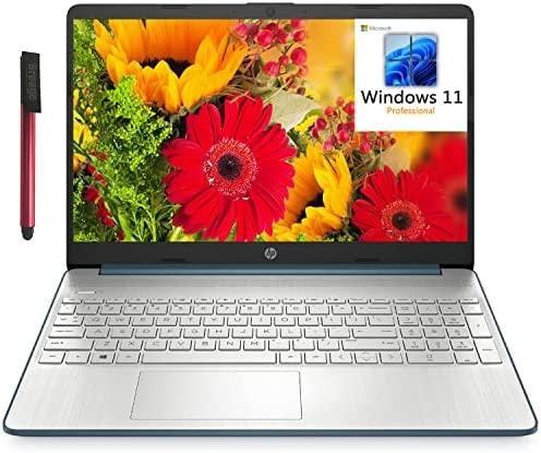 [Windows 11 Pro] HP 15 15.6″ FHD Business Laptop, Hexa-Core AMD Ryzen 5 5500U (Beat i5-1135G7), 8GB DDR4 RAM, 256GB PCIe SSD, 802.11AC WiFi, Bluetooth 4.2, HDMI, Type-C, Spruce Blue, 64GB Flash Drive