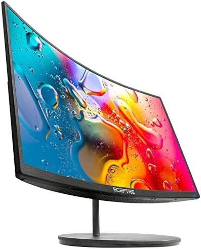 Sceptre Curved 27″ 75Hz LED Monitor HDMI VGA Build-In Speakers, EDGE-LESS Metal Black 2019 (C275W-1920RN)
