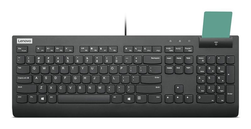 Lenovo Smartcard Wired II keyboard Home/Office USB Nordic Black