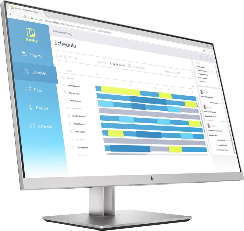 HP E273d computer monitor 68.6 cm (27") 1920 x 1080 pixels Full HD LED Silver, Black