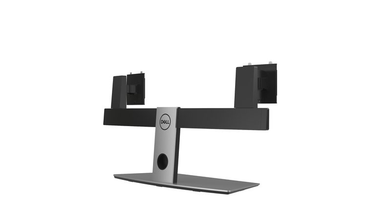 DELL Dual Monitor Stand 68.6 cm (27") Desk Aluminium, Black