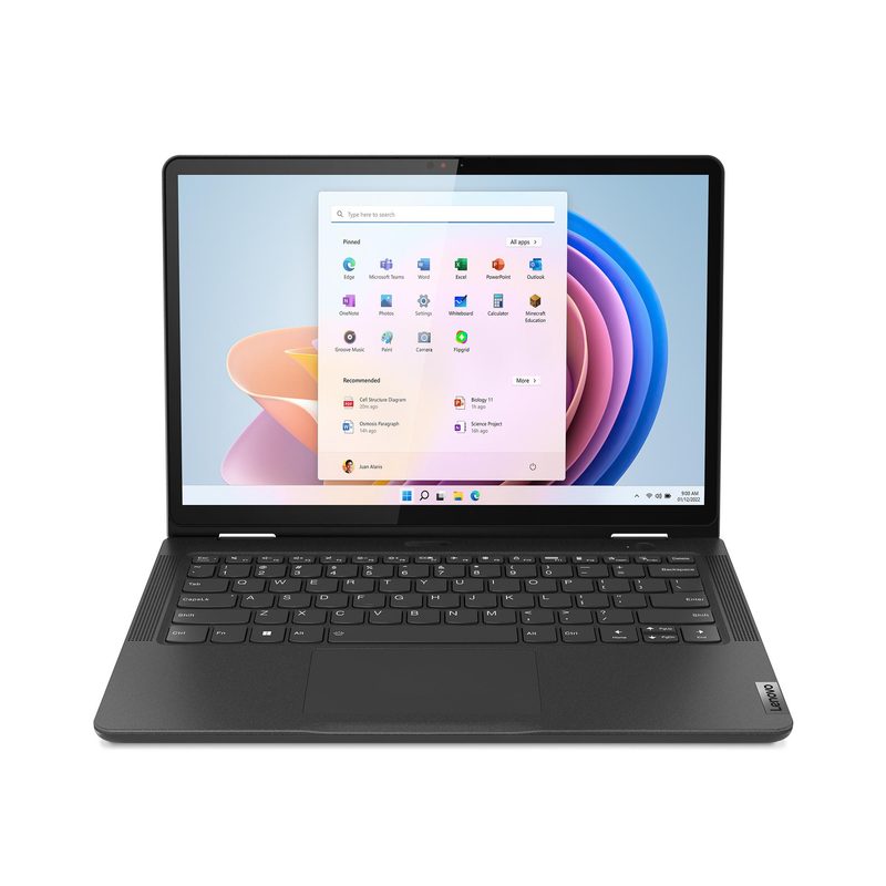 Lenovo 13w Yoga Gen 2 AMD Ryzen™ 3 7330U Hybrid (2-in-1) 33.8 cm (13.3") Touchscreen WUXGA 4 GB DDR4-SDRAM 128 GB SSD Wi-Fi 6 (802.11ax) Windows 11 Pro Black Portuguese