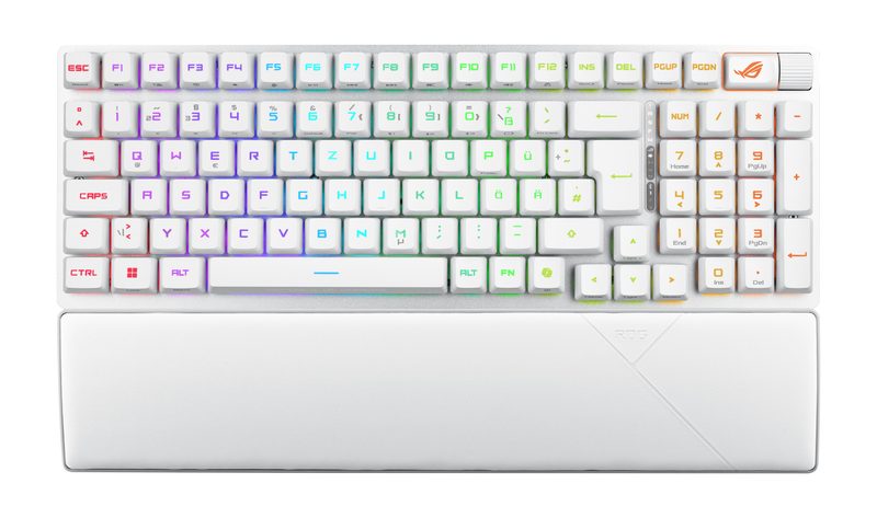 ASUS ROG Strix Scope II 96 RX Wireless keyboard Gaming USB + RF Wireless + Bluetooth White