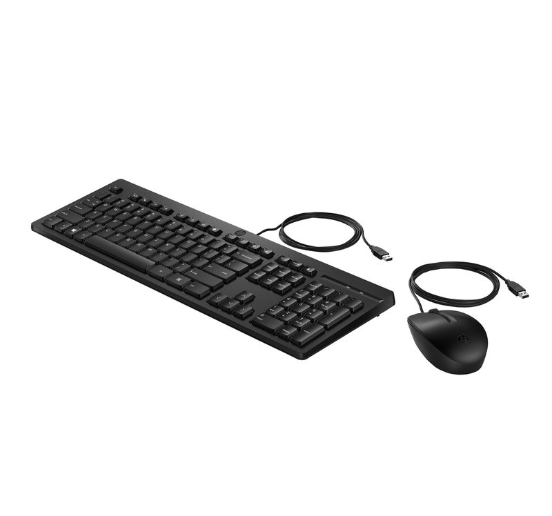 HP 225 WIRED MOUSE AND keyboard Mouse included USB Black