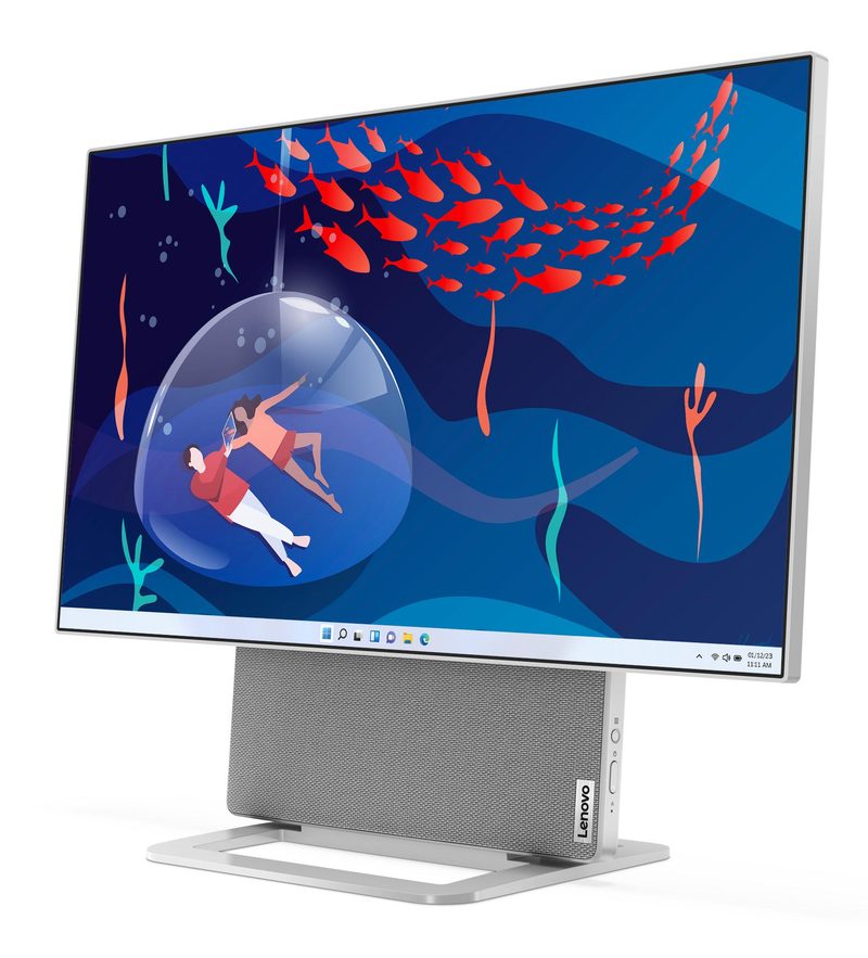 Lenovo Yoga AIO 7 27APH8 AMD Ryzen™ 7 8845HS 68.6 cm (27") 2560 x 1440 pixels All-in-One PC 32 GB LPDDR5x-SDRAM 1 TB SSD NVIDIA GeForce RTX 4050 Windows 11 Pro Wi-Fi 6E (802.11ax) Grey