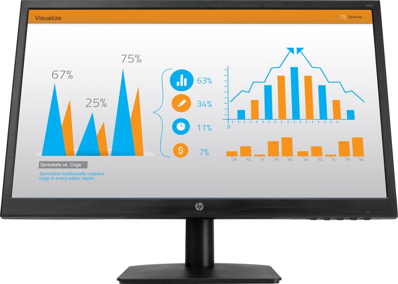 HP N223 computer monitor 54.6 cm (21.5") 1920 x 1080 pixels Full HD LED Black