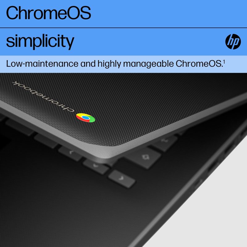 HP Chromebook Fortis G1i Enterprise Intel® N N150 35.6 cm (14") Touchscreen Full HD 8 GB LPDDR5x-SDRAM 64 GB eMMC Wi-Fi 6 (802.11ax) ChromeOS Black
