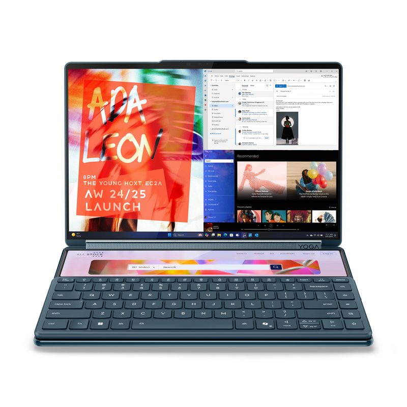 Lenovo Yoga Book 9 14IAH10 Intel Core Ultra 7 255H Hybrid (2-in-1) 35.6 cm (14") Touchscreen 2.8K 32 GB LPDDR5x-SDRAM 1 TB SSD Wi-Fi 7 (802.11be) Windows 11 Home Teal English
