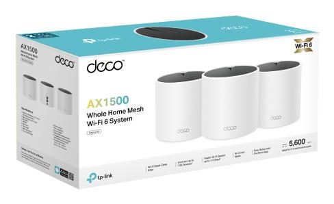 TP-Link Deco X15(3-Pack) Dual-band (2.4 GHz / 5 GHz) Wi-Fi 6 (802.11ax) White 2 Internal