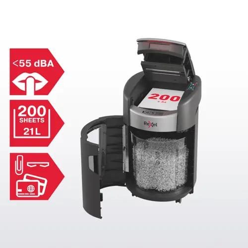 Rexel ShredMax AutoFeed+ 200X Cross Cut Paper Shredder