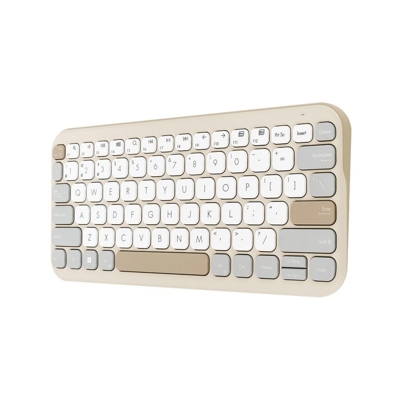 ASUS Marshmallow KW100 keyboard Home Bluetooth QWERTY Spanish Beige