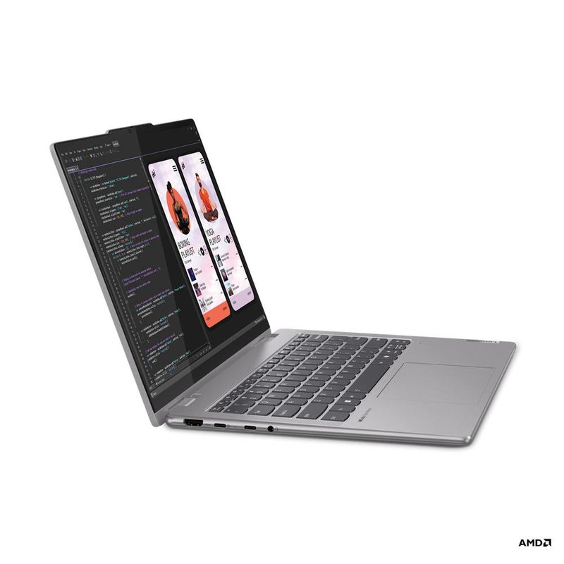 Lenovo Yoga 7 2-in-1 14AHP9 AMD Ryzen™ 7 8840HS Hybrid (2-in-1) 35.6 cm (14") Touchscreen WUXGA 16 GB LPDDR5x-SDRAM 1 TB SSD Wi-Fi 6E (802.11ax) Windows 11 Pro Grey US English
