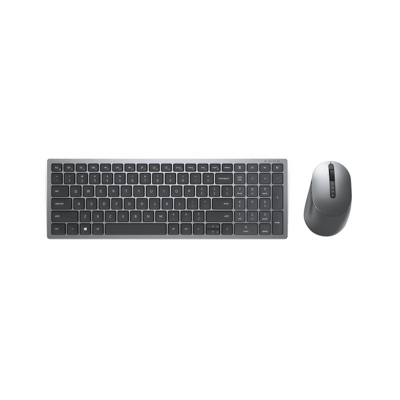 DELL KM7120W keyboard Mouse included Office RF Wireless + Bluetooth US English Grey, Titanium