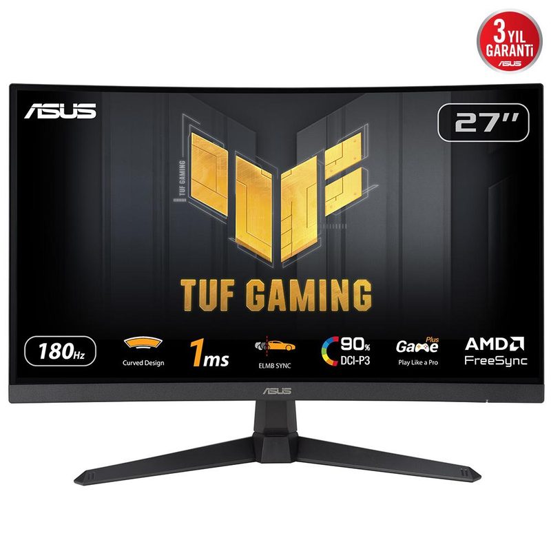 ASUS TUF Gaming VG27VQ3B computer monitor 68.6 cm (27") 1920 x 1080 pixels Full HD LCD Black