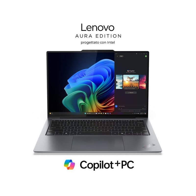 Lenovo ThinkPad X9-14 Gen 1 Copilot+ PC Intel Core Ultra 7 258V Laptop 35.6 cm (14") WUXGA 32 GB LPDDR5x-SDRAM 1 TB SSD Wi-Fi 7 (802.11be) Windows 11 Pro Grey QWERTY Italian