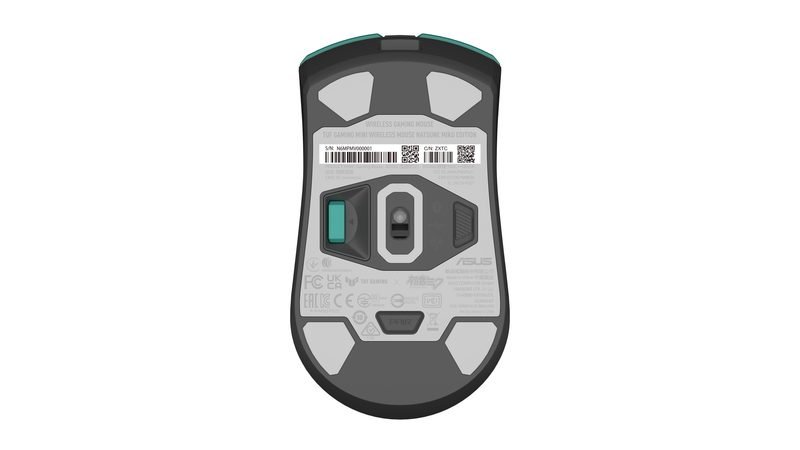 ASUS TUF Gaming Mini Wireless Hatsune Miku Edition mouse Right-hand RF Wireless + Bluetooth + USB Type-A Optical 1200 DPI