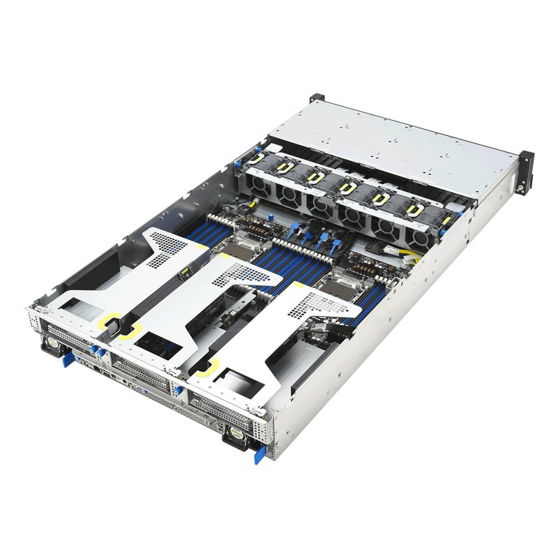 ASUS RS720-E12-RS8G Rack (2U) Black, Silver