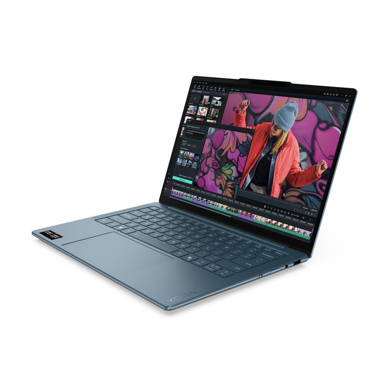 Lenovo Yoga Slim 7 14AKP10 Copilot+ PC AMD Ryzen™ AI 5 330 Laptop 35.6 cm (14") WUXGA 16 GB LPDDR5x-SDRAM 512 GB SSD Wi-Fi 7 (802.11be) Windows 11 Home Teal Italian