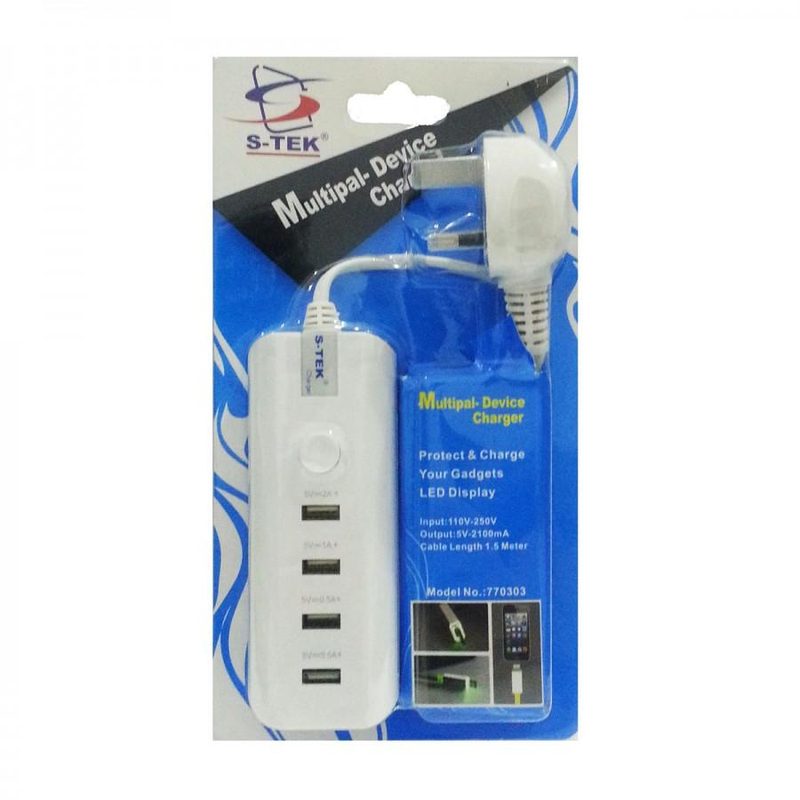 S-Tek 3 Pin 4 Port Usb Power Splitter 1.5M