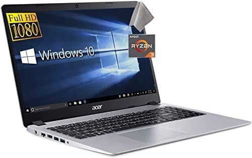 Acer Aspire 5 Slim Laptop, 15.6 inch FHD IPS Display, AMD Ryzen 3 3200U (Beat i5 7200U), 8GB DDR4, 256GB PCIe SSD, Backlit Keyboard, Wi-Fi 6, Windows 10, JAWFOAL