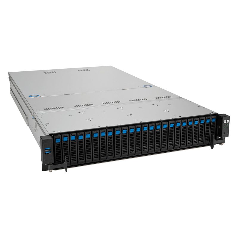 ASUS RS521A-E12-RS24U Socket SP5 Rack (2U) Black, Silver