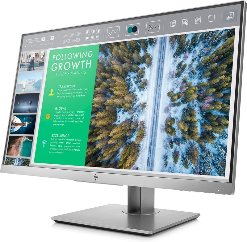 HP EliteDisplay E243 computer monitor 60.5 cm (23.8") 1920 x 1080 pixels Full HD LED Black, Silver