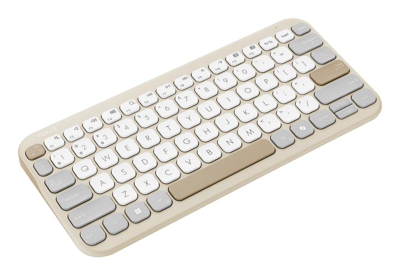 ASUS Marshmallow KW100 keyboard Home Bluetooth QWERTZ German Beige, Grey, White