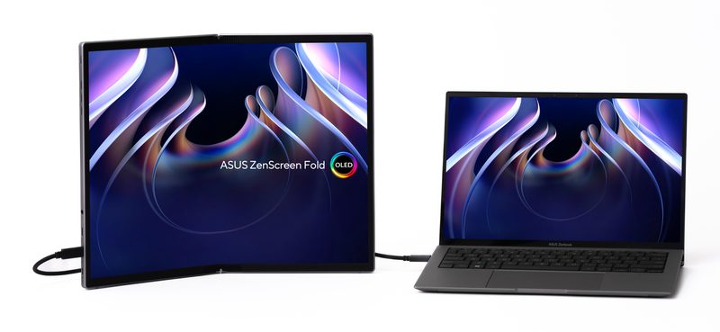 ASUS ZenScreen Fold OLED MQ17QH computer monitor 43.9 cm (17.3") 2560 x 1920 pixels Quad HD Silver
