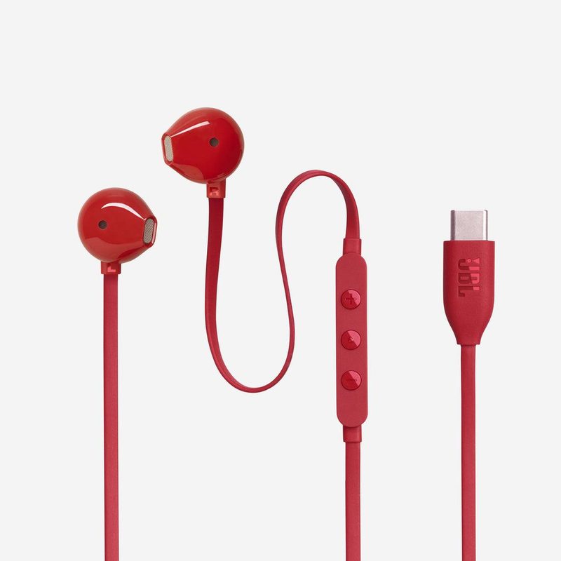 JBL Tune 305C Headset Wired In-ear Calls/Music USB Type-C Red