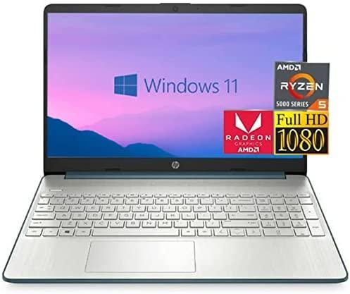 Newest HP 15.6″ FHD Business Laptop, AMD R5-5500U (6 Cores, up to 4GHz), 16GB DDR4 RAM, 512GB PCle SSD, HD Camera, WiFi, Full-Size Keyboard, SD Card Reader, Windows 11 with JAWFOAL Accessories