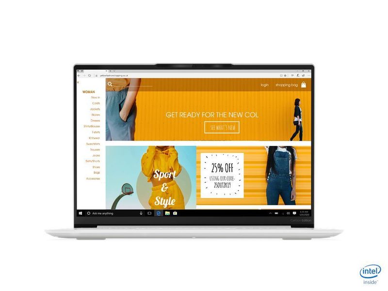 Lenovo Yoga Slim 7 Carbon 13ITL5 Intel® Core™ i7 i7-1165G7 Laptop 33.8 cm (13.3") WQXGA 16 GB LPDDR4x-SDRAM 512 GB SSD Wi-Fi 6 (802.11ax) Windows 10 Home White