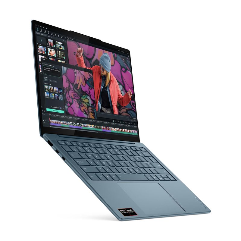 Lenovo Yoga Slim 7 14AKP10 Copilot+ PC AMD Ryzen™ AI 7 350 Laptop 35.6 cm (14") Touchscreen 2.8K 32 GB LPDDR5x-SDRAM 1 TB SSD Wi-Fi 7 (802.11be) Windows 11 Home Teal
