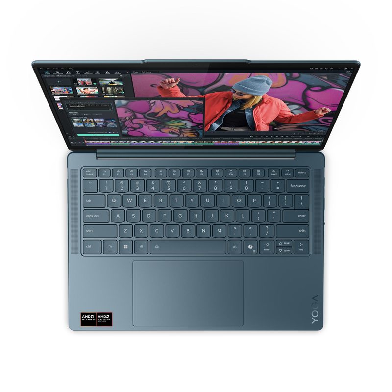 Lenovo Yoga Slim 7 14AKP10 Copilot+ PC AMD Ryzen™ AI 7 350 Laptop 35.6 cm (14") Touchscreen 2.8K 32 GB LPDDR5x-SDRAM 1 TB SSD Wi-Fi 7 (802.11be) Windows 11 Home Teal