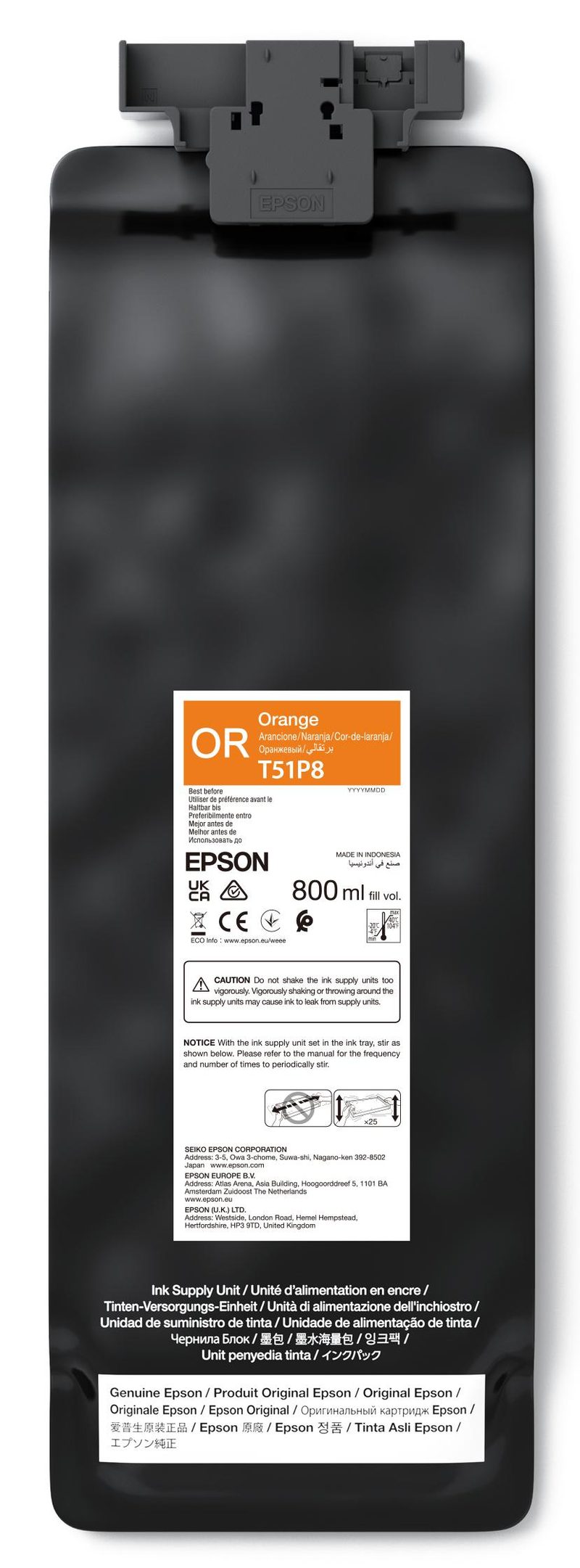 Epson UltraChrome GS3 Orange T51P800 (800ML)
