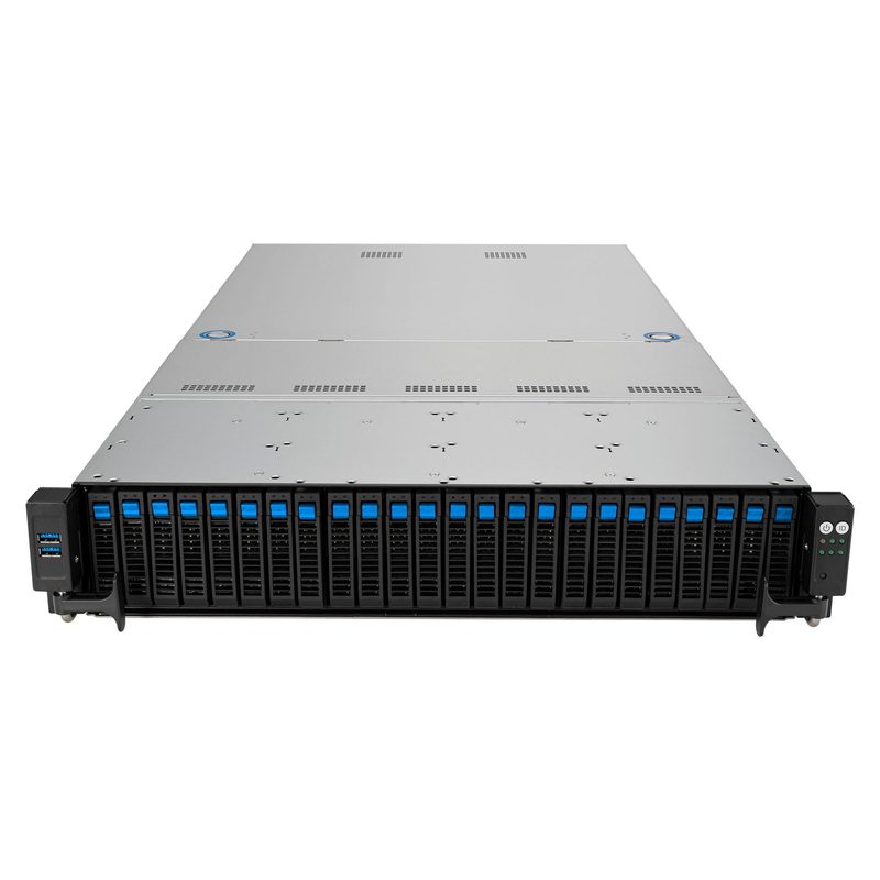 ASUS RS521A-E12-RS24U Socket SP5 Rack (2U) Black, Silver