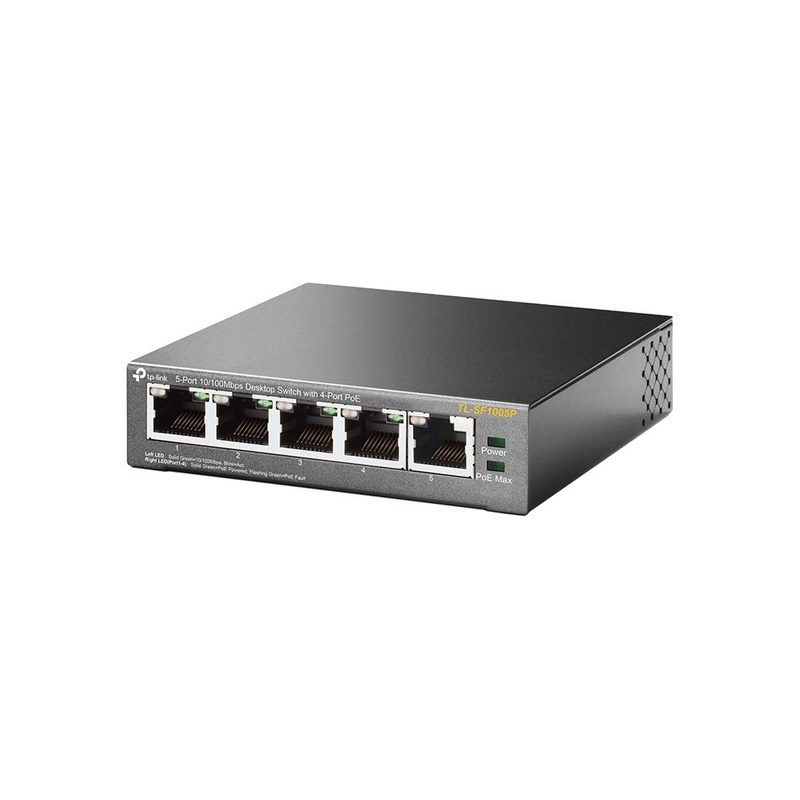 TP-Link TL-SF1005P Unmanaged Fast Ethernet (10/100) Power over Ethernet (PoE) Black