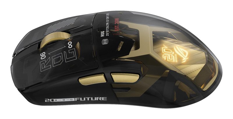 ASUS ROG Harpe II Extreme Edition 20 Gaming mouse Right-hand RF Wireless + Bluetooth + USB Type-A Optical 65000 DPI