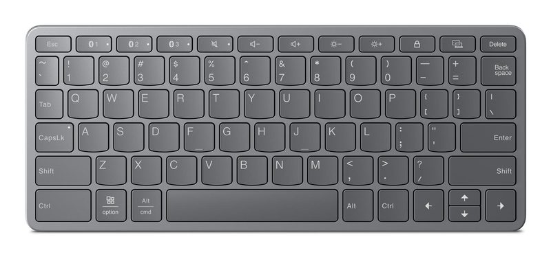 Lenovo Multi-Device Wireless Keyboard German USB Type-C Grey