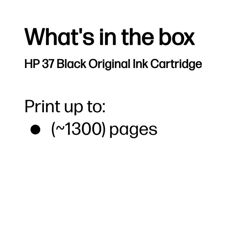 HP 37 Black Original Ink Cartridge