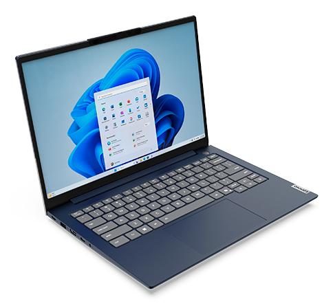 Lenovo ThinkBook 14 G7 ARP AMD Ryzen™ 5 7533HS Laptop 35.6 cm (14") Touchscreen WUXGA 16 GB DDR5-SDRAM 512 GB SSD Wi-Fi 6E (802.11ax) Windows 11 Pro Blue English