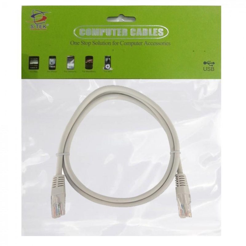 S-Tek [770823] Cat-6 Patch Cable – 2M – Gray
