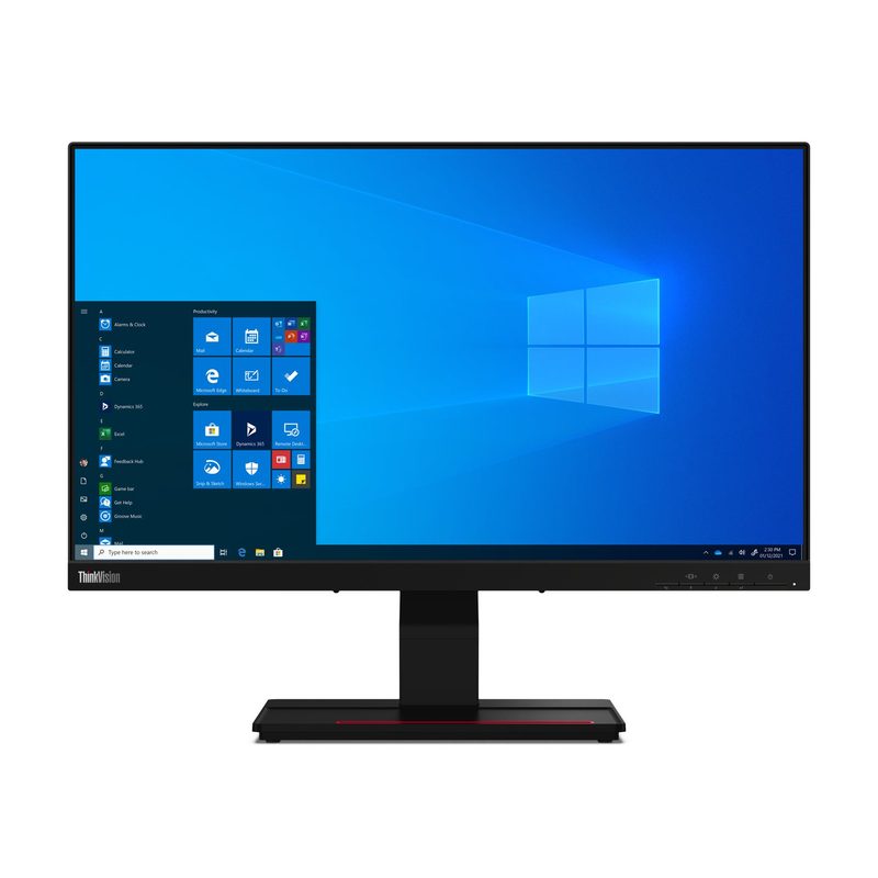 Lenovo ThinkVision T24t-20 computer monitor 60.5 cm (23.8") 1920 x 1080 pixels Full HD LED Touchscreen Black