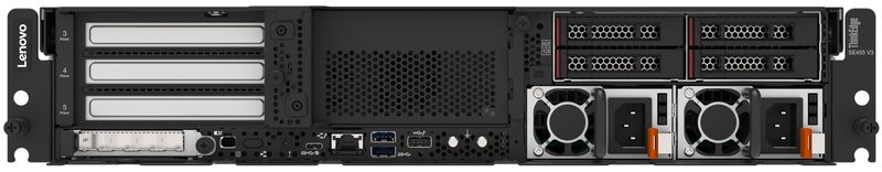 Lenovo ThinkEdge SE455 V3 server Rack (2U) AMD EPYC 8124P 2.45 GHz 32 GB DDR4-SDRAM 1100 W