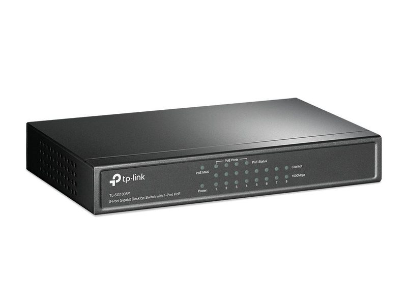 TP-Link TL-SG1008P(UN) network switch Unmanaged Gigabit Ethernet (10/100/1000) Power over Ethernet (PoE) Hazelnut