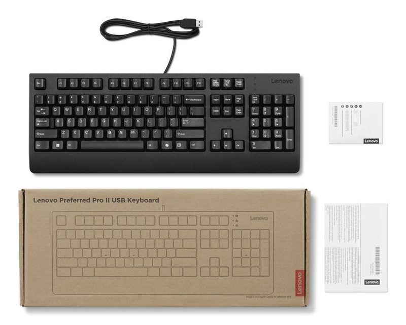 Lenovo Preferred Pro II keyboard Home/Office USB Slovakian Black