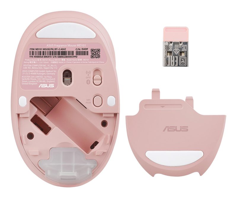 ASUS Fragrance MD101 mouse Home Ambidextrous RF Wireless + Bluetooth Optical 2400 DPI