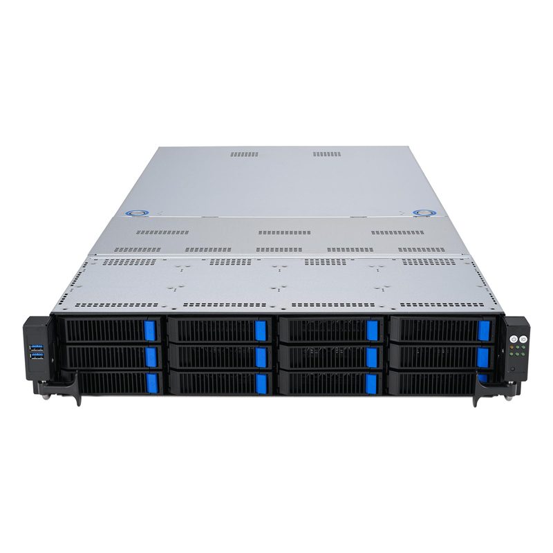 ASUS RS720A-E12-RS12 Socket SP5 Rack (2U) Black, Steel