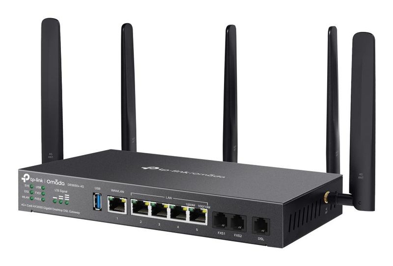 TP-Link Omada DR3650V-4G(EU) wireless router Gigabit Ethernet Dual-band (2.4 GHz / 5 GHz) Black